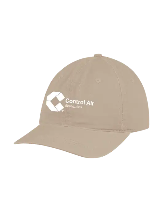 Garment Washed Unstructured Twill Tan Cap w/Control Air Enterprises Logo