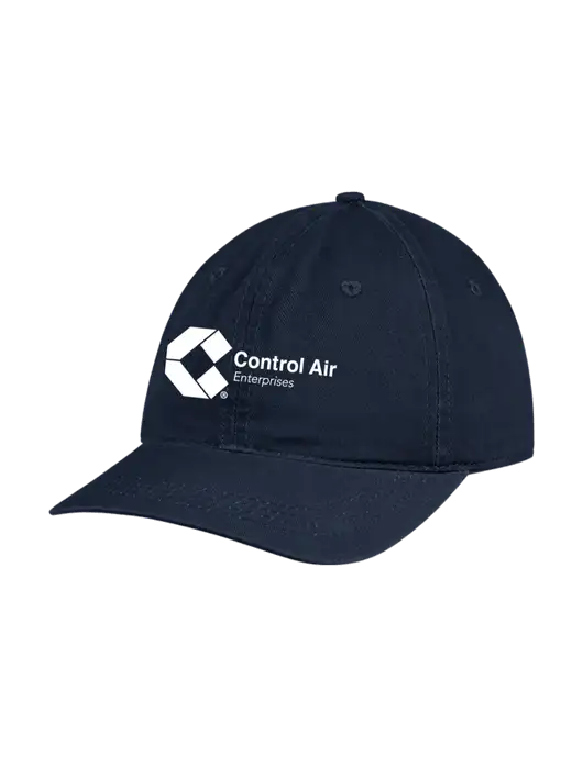 Garment Washed Unstructured Twill Navy Cap w/Control Air Enterprises Logo