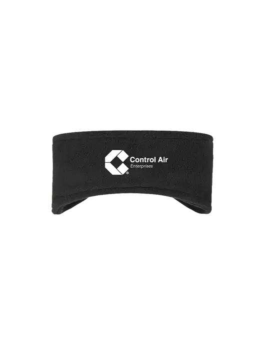 Black Stretch Fleece Headband w/Control Air Enterprises Logo