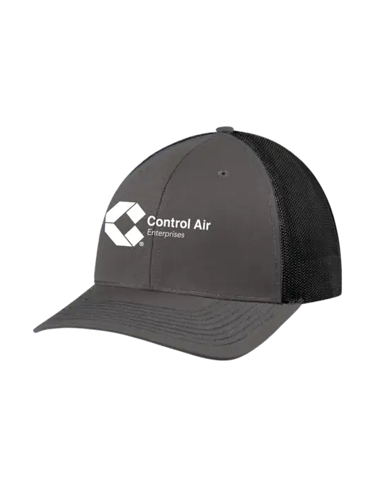 Richardson Adjustable Snapback Original 112 Trucker Cap Dark Grey w/Black Mesh w/Control Air Enterprises Logo