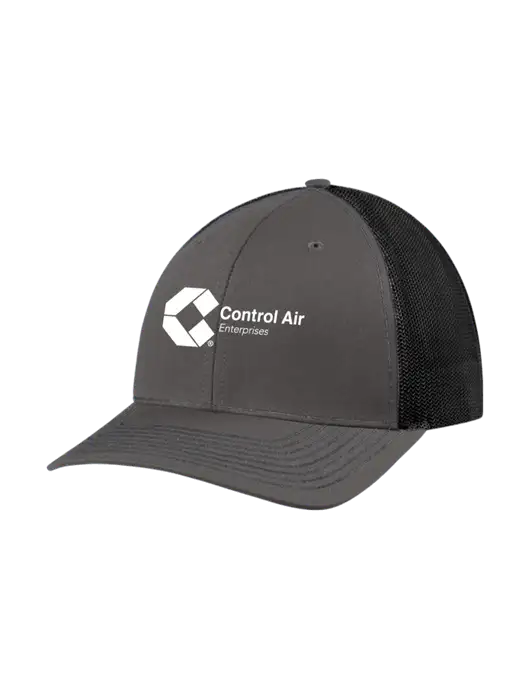 Richardson Adjustable Snapback Original 112 Trucker Cap Dark Grey w/Black Mesh w/Control Air Enterprises Logo