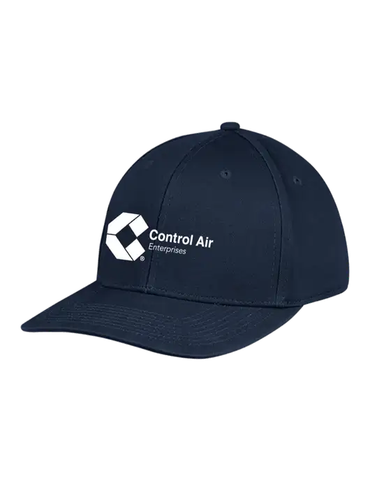 Premium Modern Structured Twill Navy Snapback Cap w/Control Air Enterprises Logo