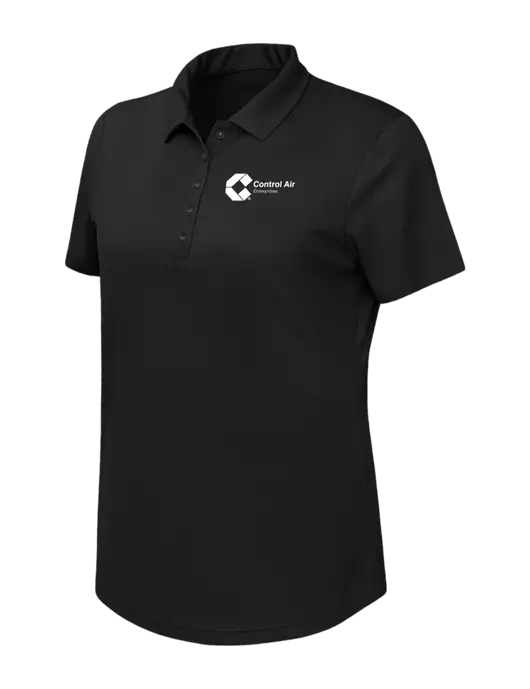 Callaway Womens Birdseye Black Polo w/Control Air Enterprises Logo