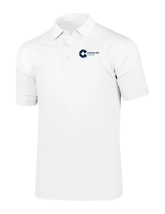 Callaway Vibrant Bright White Ventilated Polo w/Control Air Enterprises Logo