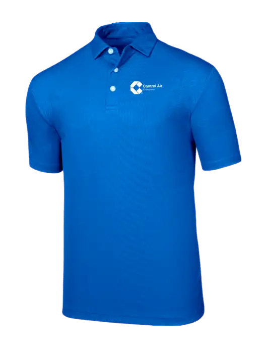 Callaway Birdseye Dark Carolina Blue Polo w/Control Air Enterprises Logo