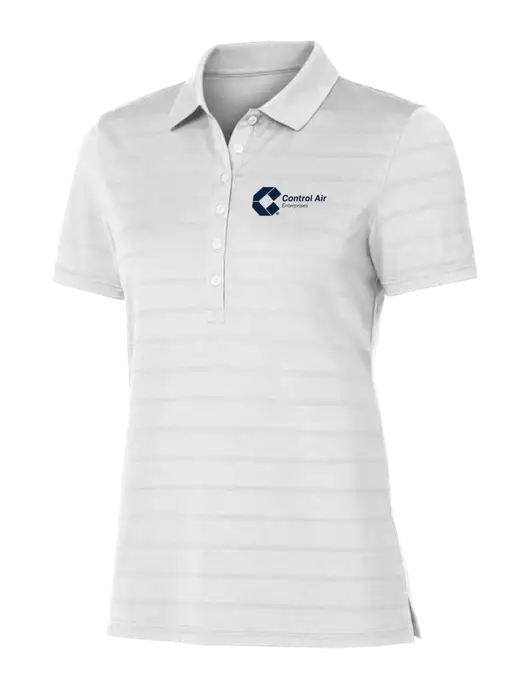 Callaway Womens Bright White Ventilated Polo w/Control Air Enterprises Logo