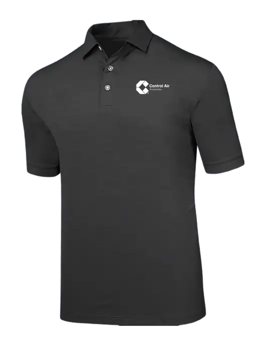 Callaway Black Fashion Tonal Polo w/Control Air Enterprises Logo