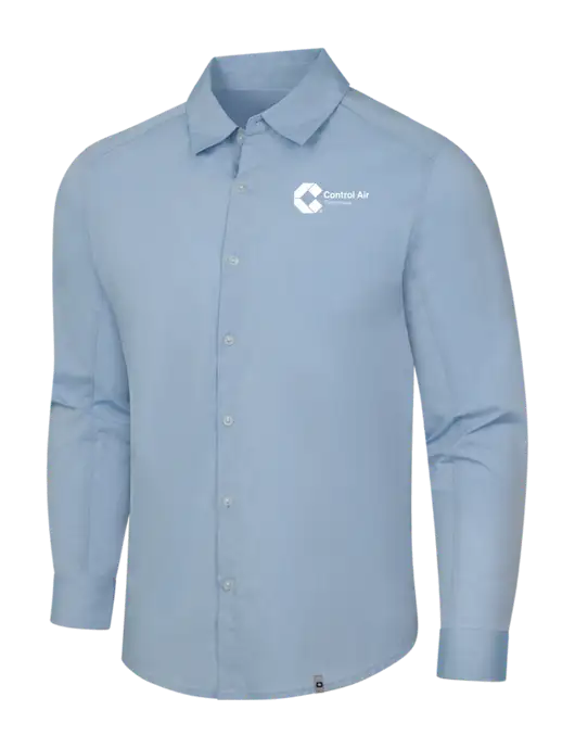OGIO Light Blue Commuter Woven Shirt w/Control Air Enterprises Logo