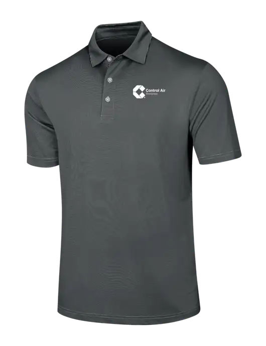 Callaway Black Fine Line Stripe Polo w/Control Air Enterprises Logo