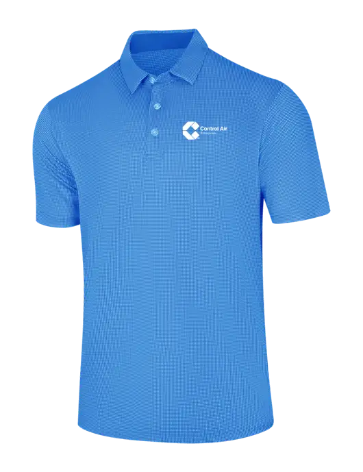 Callaway Carolina Blue Fashion Gingham Polo w/Control Air Enterprises Logo