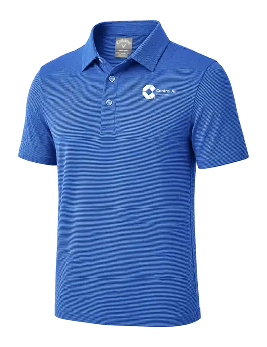 Callaway Royal Blue Fine Line Stripe Polo w/Control Air Enterprises Logo