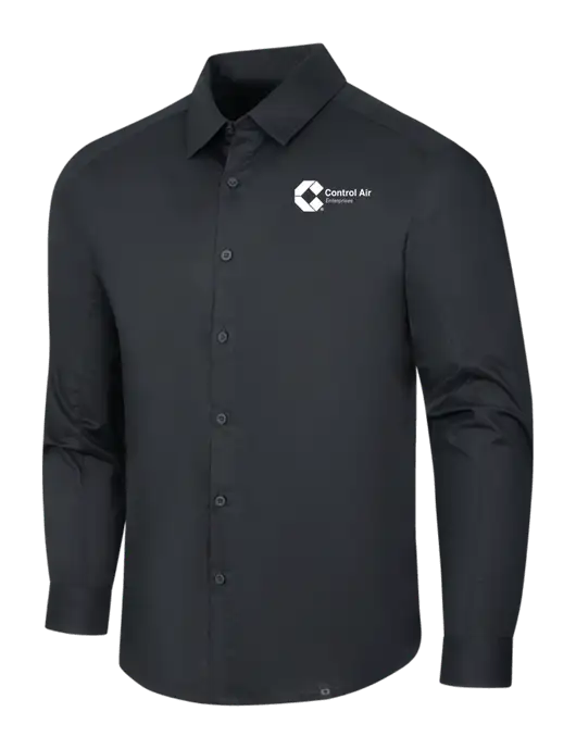 OGIO Black Commuter Woven Shirt w/Control Air Enterprises Logo