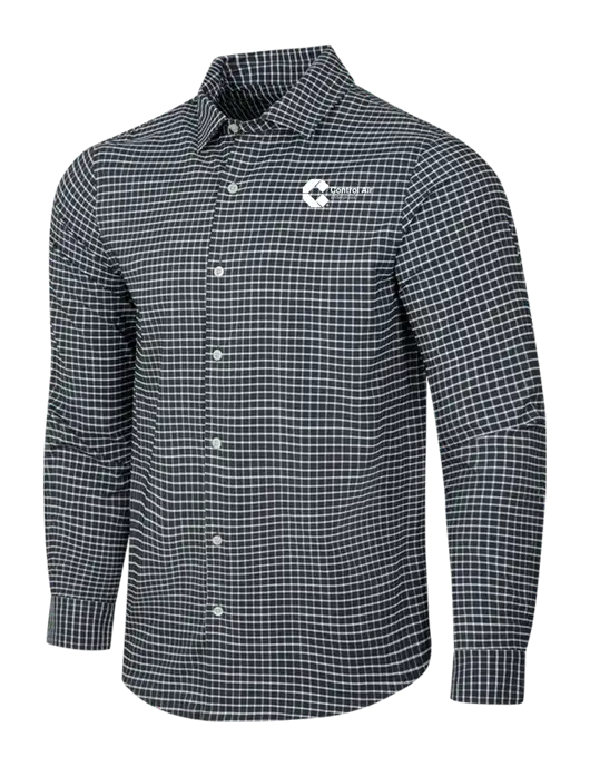 Dark Grey/White City Stretch Shirt w/Control Air Enterprises Logo