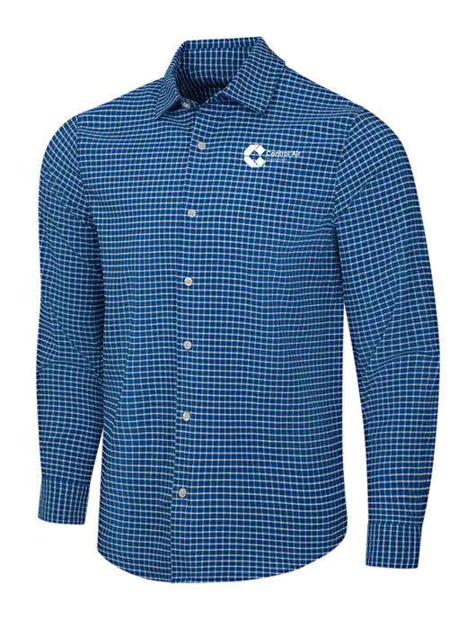 Navy/White City Stretch Shirt w/Control Air Enterprises Logo