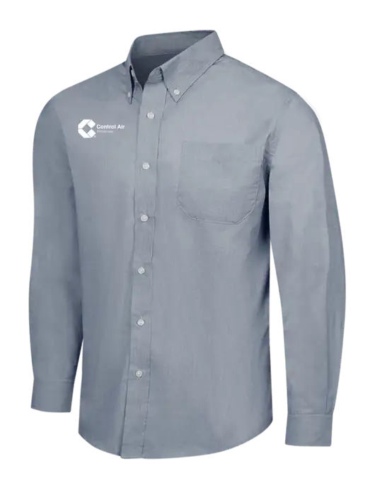Navy Frost Crosshatch Easy Care Shirt w/Control Air Enterprises Logo