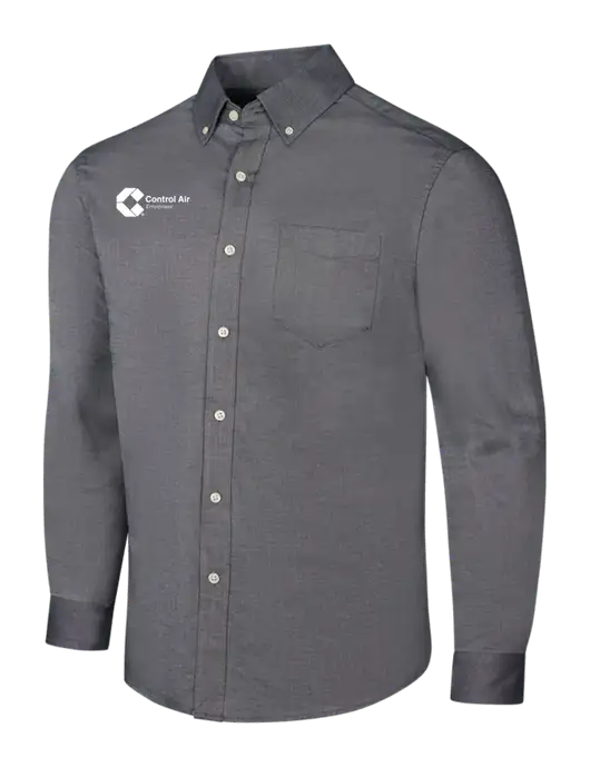 Dark Grey SuperPro Oxford Shirt w/Control Air Enterprises Logo