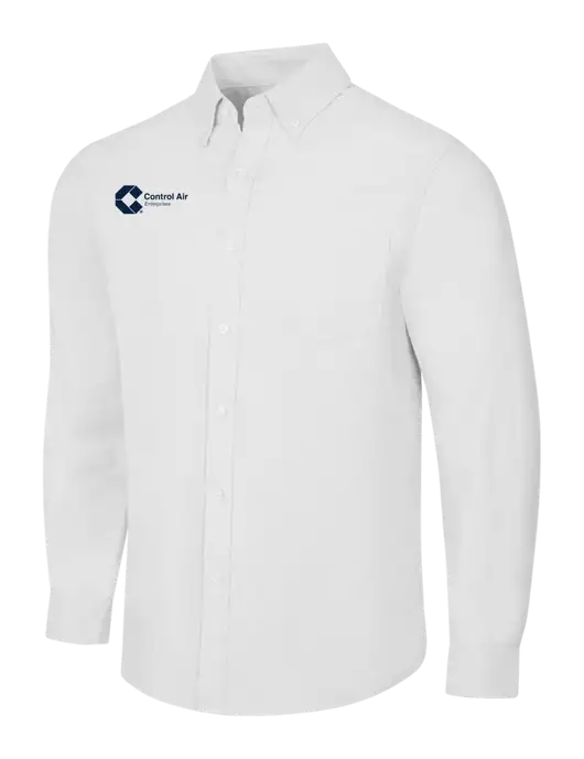 White SuperPro Oxford Shirt w/Control Air Enterprises Logo