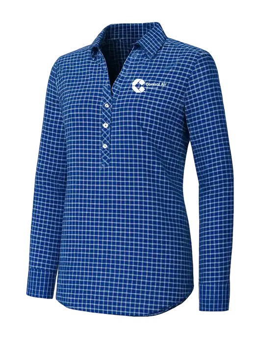 Womens Navy/White City Stretch Shirt w/Control Air Enterprises Logo