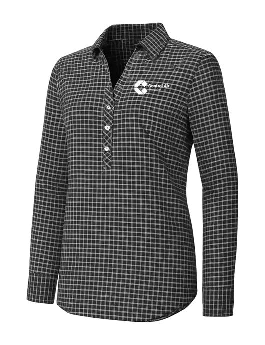 Womens Dark Grey/White City Stretch Shirt w/Control Air Enterprises Logo