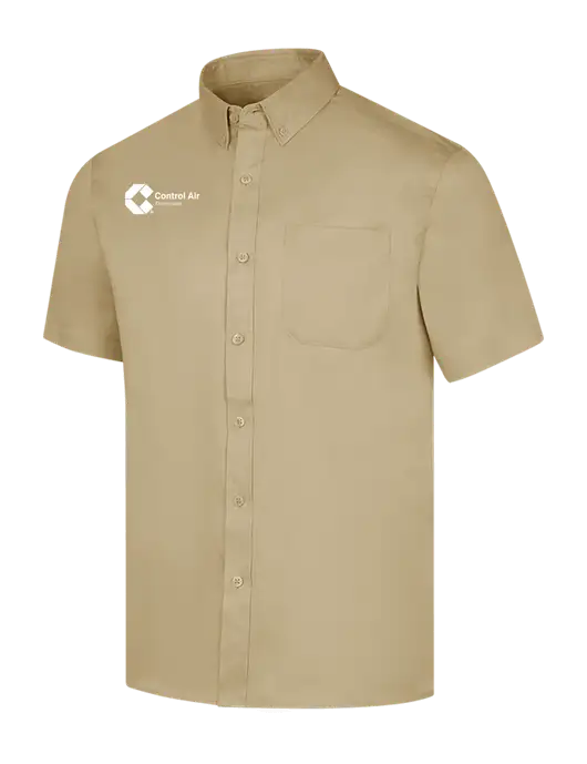 Short Sleeve Dark Tan Superpro React Twill Shirt w/Control Air Enterprises Logo