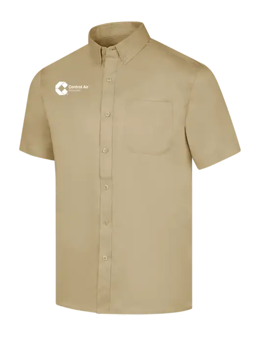Short Sleeve Dark Tan Superpro React Twill Shirt w/Control Air Enterprises Logo