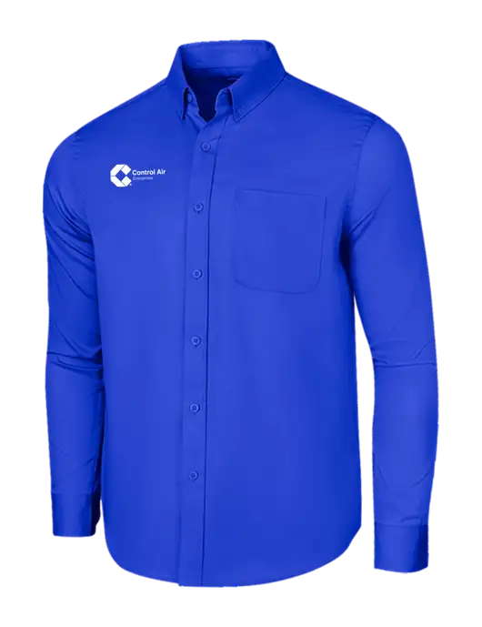 Long Sleeve Dark Royal Superpro React Twill Shirt w/Control Air Enterprises Logo