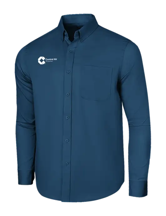 Long Sleeve Light Navy Superpro React Twill Shirt w/Control Air Enterprises Logo