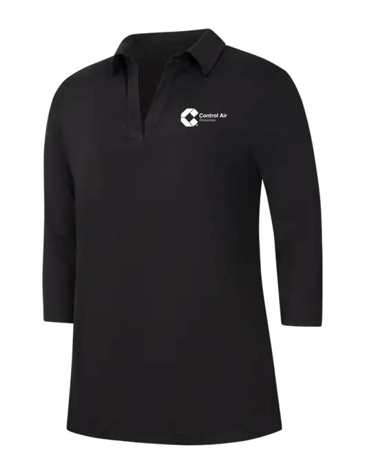 Womens Black Luxe Knit Tunic w/Control Air Enterprises Logo
