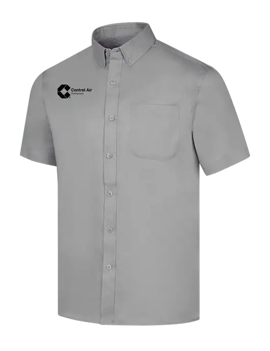 Short Sleeve Light Grey Superpro React Twill Shirt w/Control Air Enterprises Logo