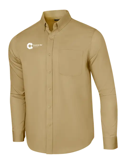 Long Sleeve Dark Tan Superpro React Twill Shirt w/Control Air Enterprises Logo