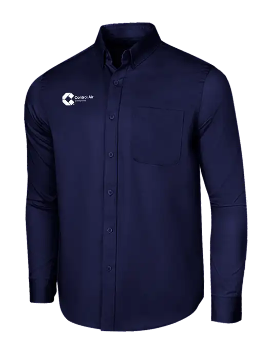 Long Sleeve Navy Superpro React Twill Shirt w/Control Air Enterprises Logo