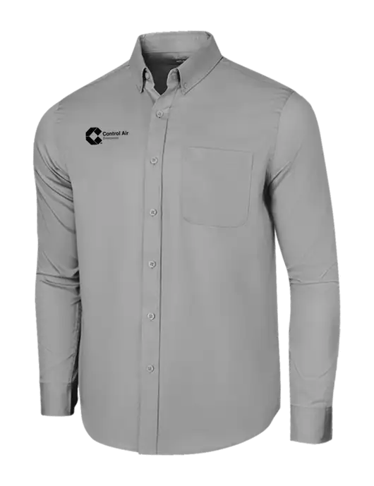 Long Sleeve Light Grey Superpro React Twill Shirt w/Control Air Enterprises Logo