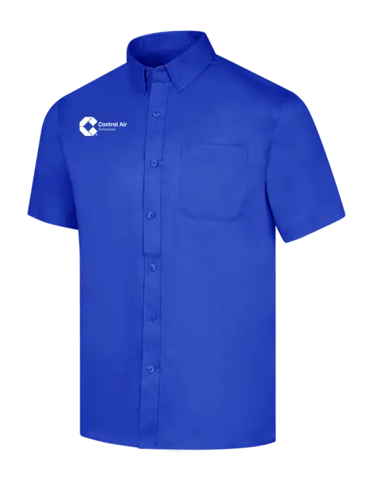 Short Sleeve Dark Royal Superpro React Twill Shirt w/Control Air Enterprises Logo