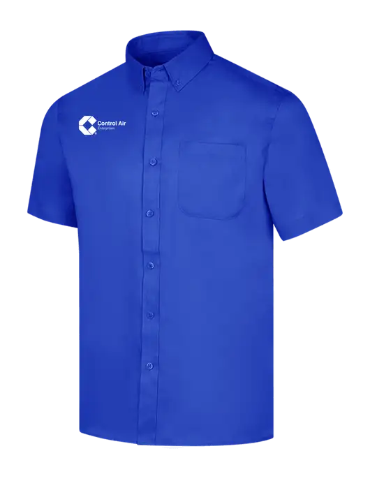 Short Sleeve Dark Royal Superpro React Twill Shirt w/Control Air Enterprises Logo