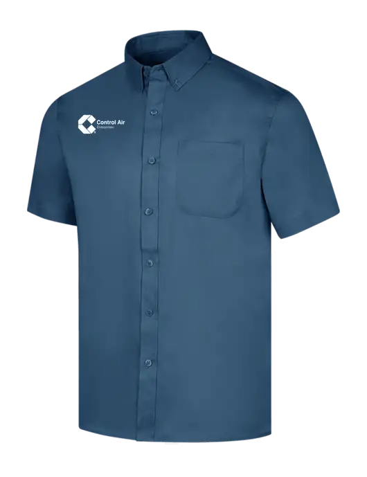 Short Sleeve Light Navy Superpro React Twill Shirt w/Control Air Enterprises Logo