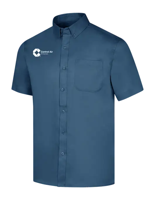 Short Sleeve Light Navy Superpro React Twill Shirt w/Control Air Enterprises Logo