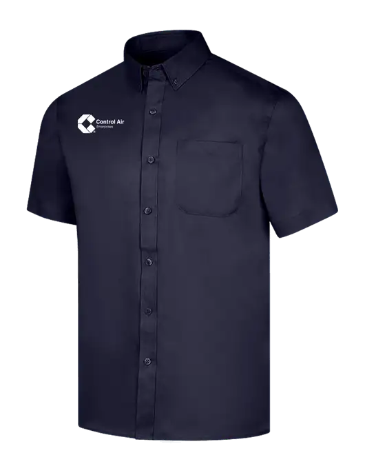 Short Sleeve Navy Superpro React Twill Shirt w/Control Air Enterprises Logo