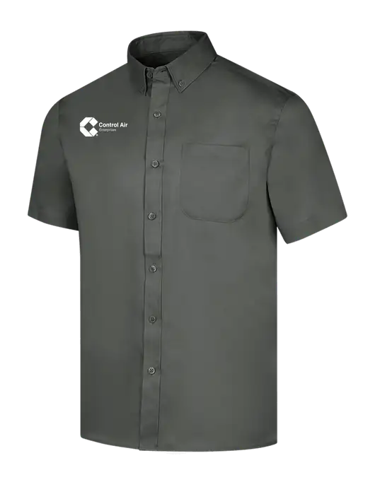 Short Sleeve Dark Grey Superpro React Twill Shirt w/Control Air Enterprises Logo