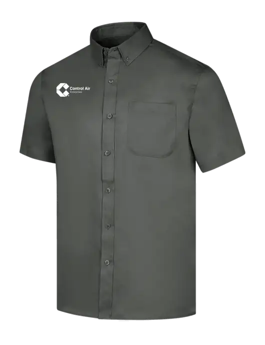 Short Sleeve Dark Grey Superpro React Twill Shirt w/Control Air Enterprises Logo