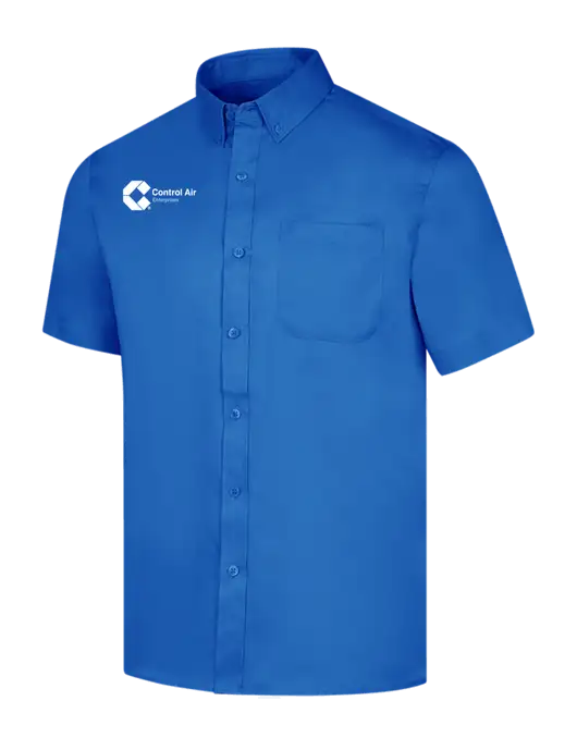 Short Sleeve Royal Blue Superpro React Twill Shirt w/Control Air Enterprises Logo