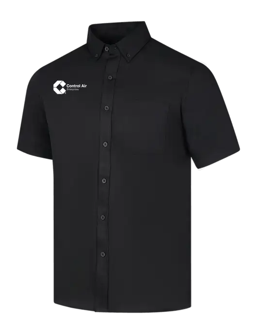 Short Sleeve Deep Black Superpro React Twill Shirt w/Control Air Enterprises Logo