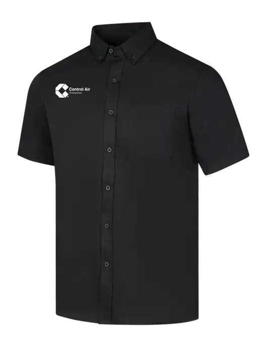 Short Sleeve Deep Black Superpro React Twill Shirt w/Control Air Enterprises Logo