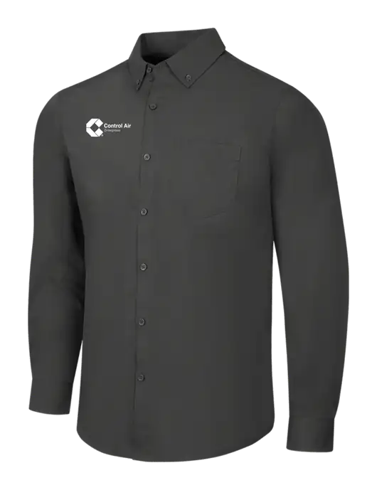Dark Grey Long Sleeve Carefree Poplin Shirt w/Control Air Enterprises Logo