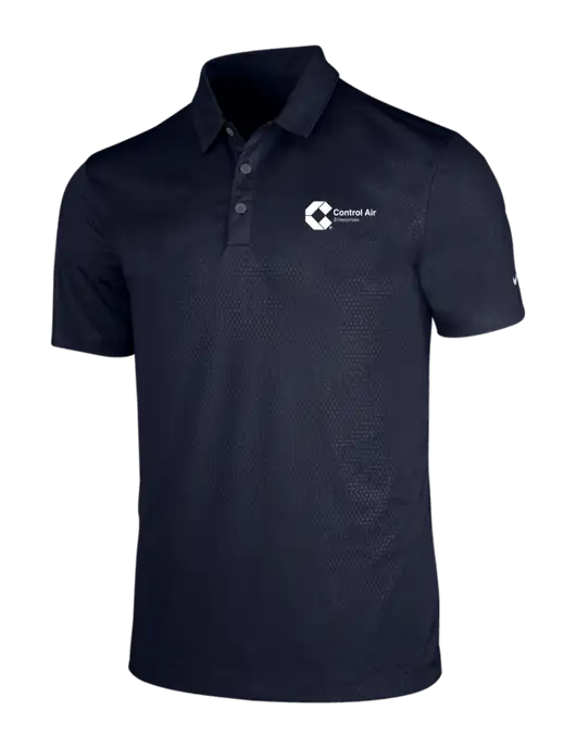 NIKE Dark Navy Dri-Fit Embossed Tri-Blade Polo w/Control Air Enterprises Logo
