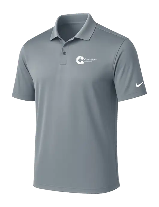 NIKE Medium Grey Victory Solid Polo w/Control Air Enterprises Logo