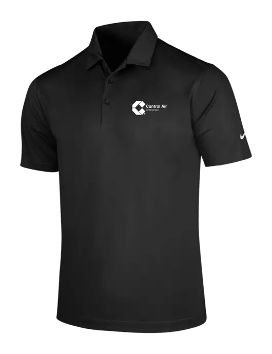 NIKE Black Dri-Fit Vertical Mesh Polo w/Control Air Enterprises Logo