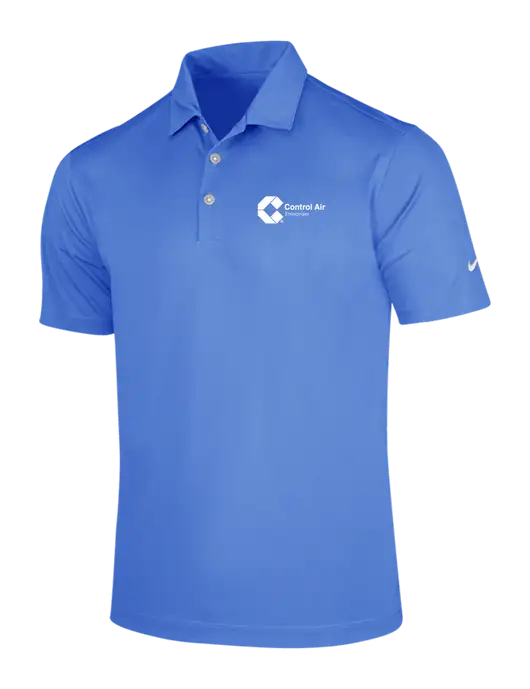 NIKE Light Royal Blue Dri-Fit Vertical Mesh Polo w/Control Air Enterprises Logo
