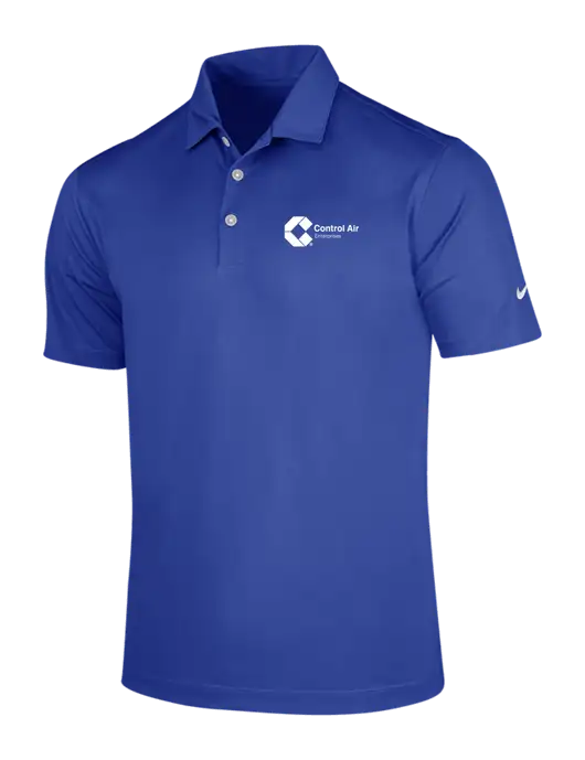 NIKE Dark Royal Dri-Fit Vertical Mesh Polo w/Control Air Enterprises Logo