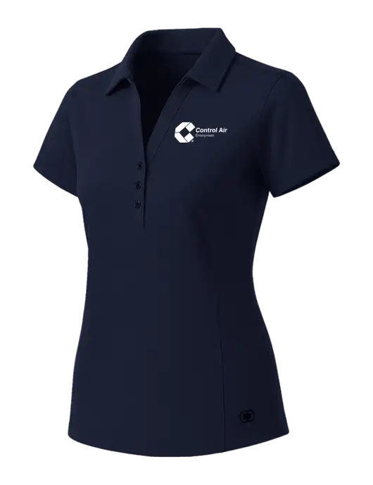 OGIO Womens Navy ONYX Polo w/Control Air Enterprises Logo
