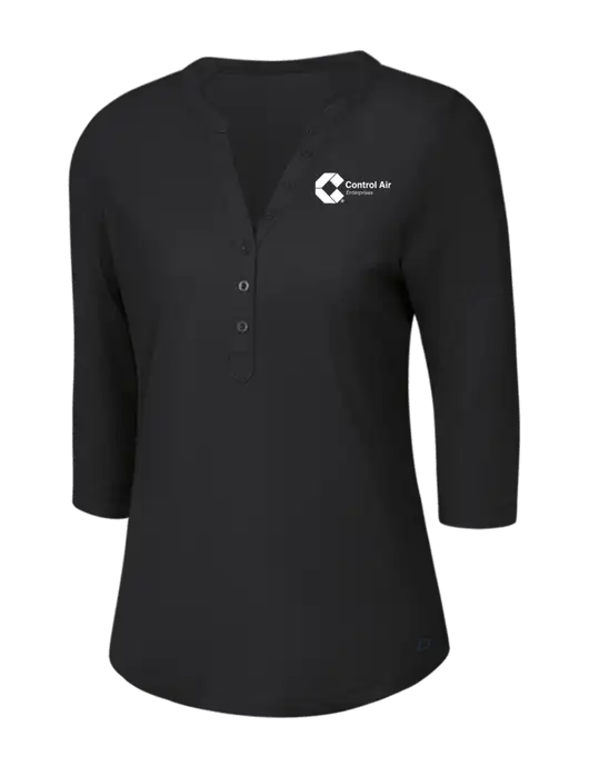 OGIO Blacktop Jewel Henley w/Control Air Enterprises Logo